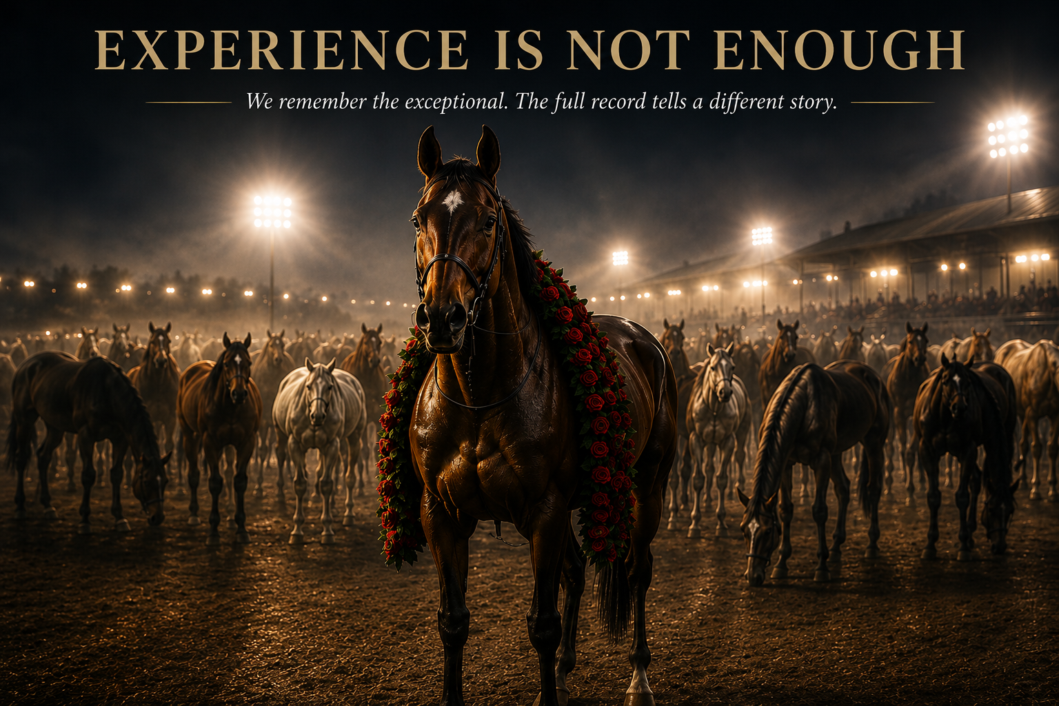 One memorable champion contrasted with a wider population of Thoroughbreds